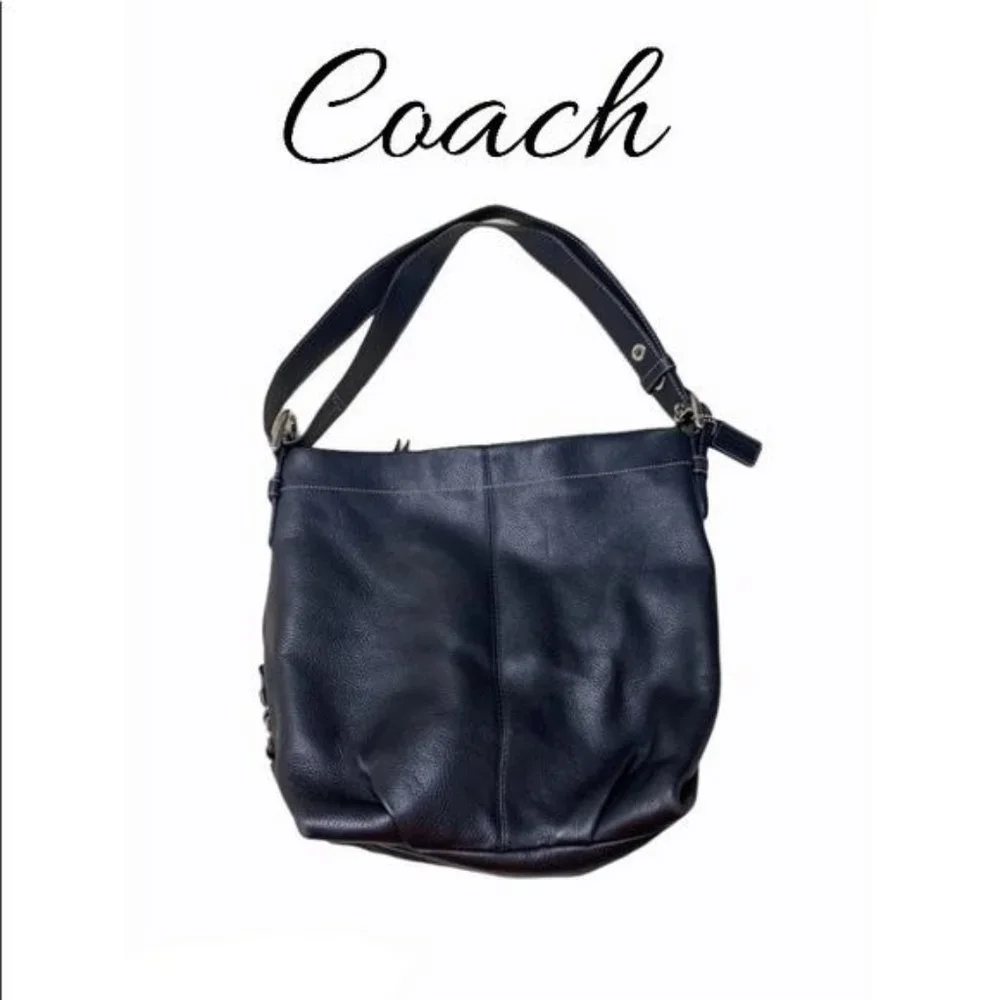 Coach Black Leather Hobo C1076-F15064
